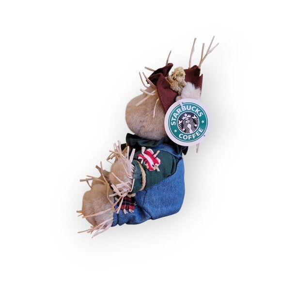 Starbucks Bearista 2001 Scarecrow Halloween Bear Plush NWT - Picture 2 of 6